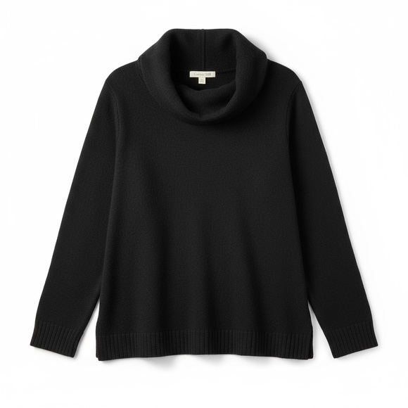J.Jill Black Cowl Neck Pullover Sweater | Women’s Size M - Picture 1 of 6